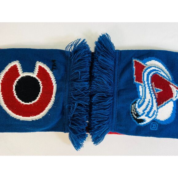 NHL Colorado Avalanche GO AVS GO Playoff Fringed Scarf Hockey Mountains - Picture 2 of 4